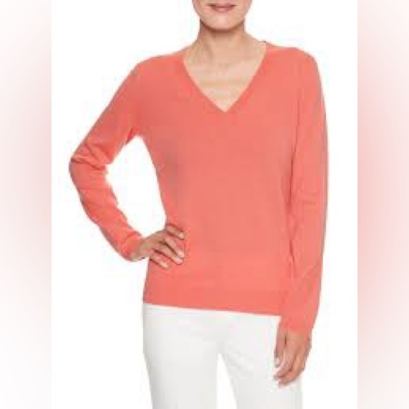 Banana Republic 100% Cashmere V-Neck Sweater Small - Picture 1 of 8